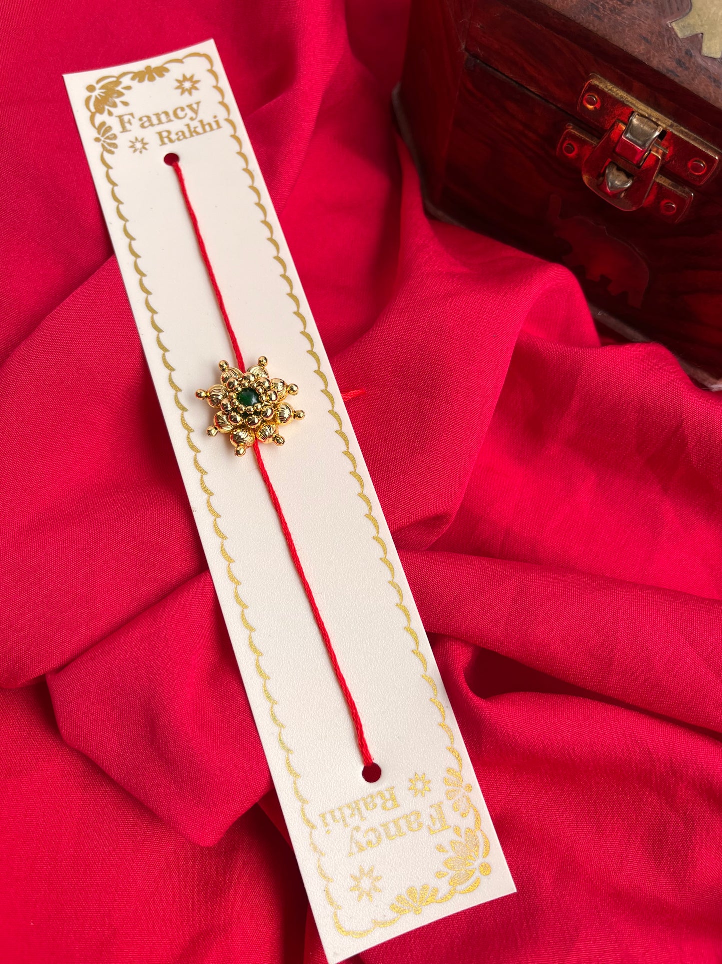 Golden flower Rakhi