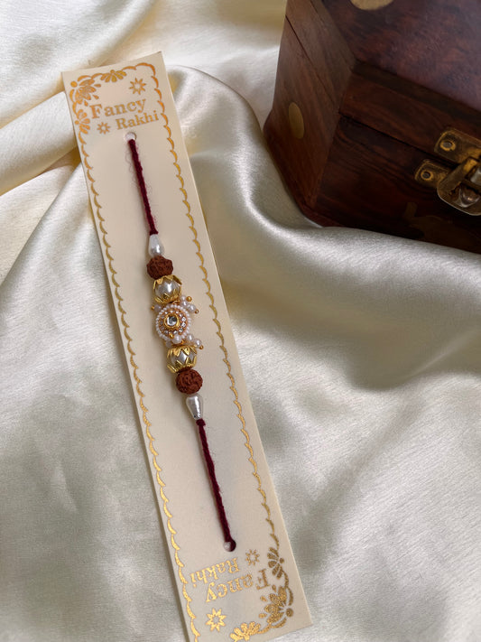 Kundan Rudraksha Rakhi