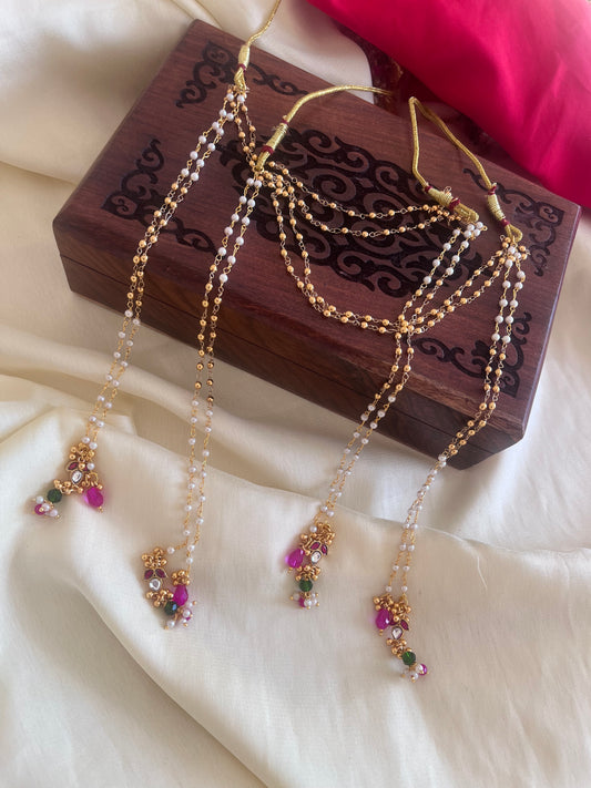 Pachi Kundan golden Mundavali