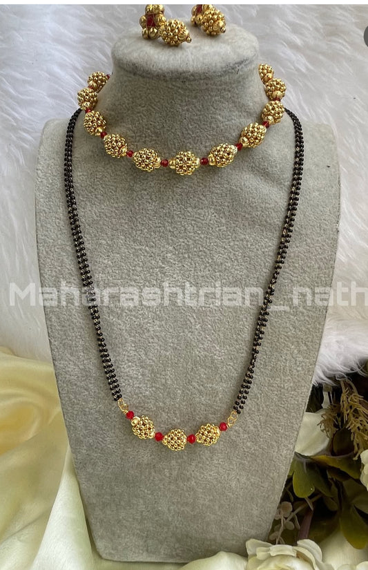 Beads necklace & mangalsutra(combo)