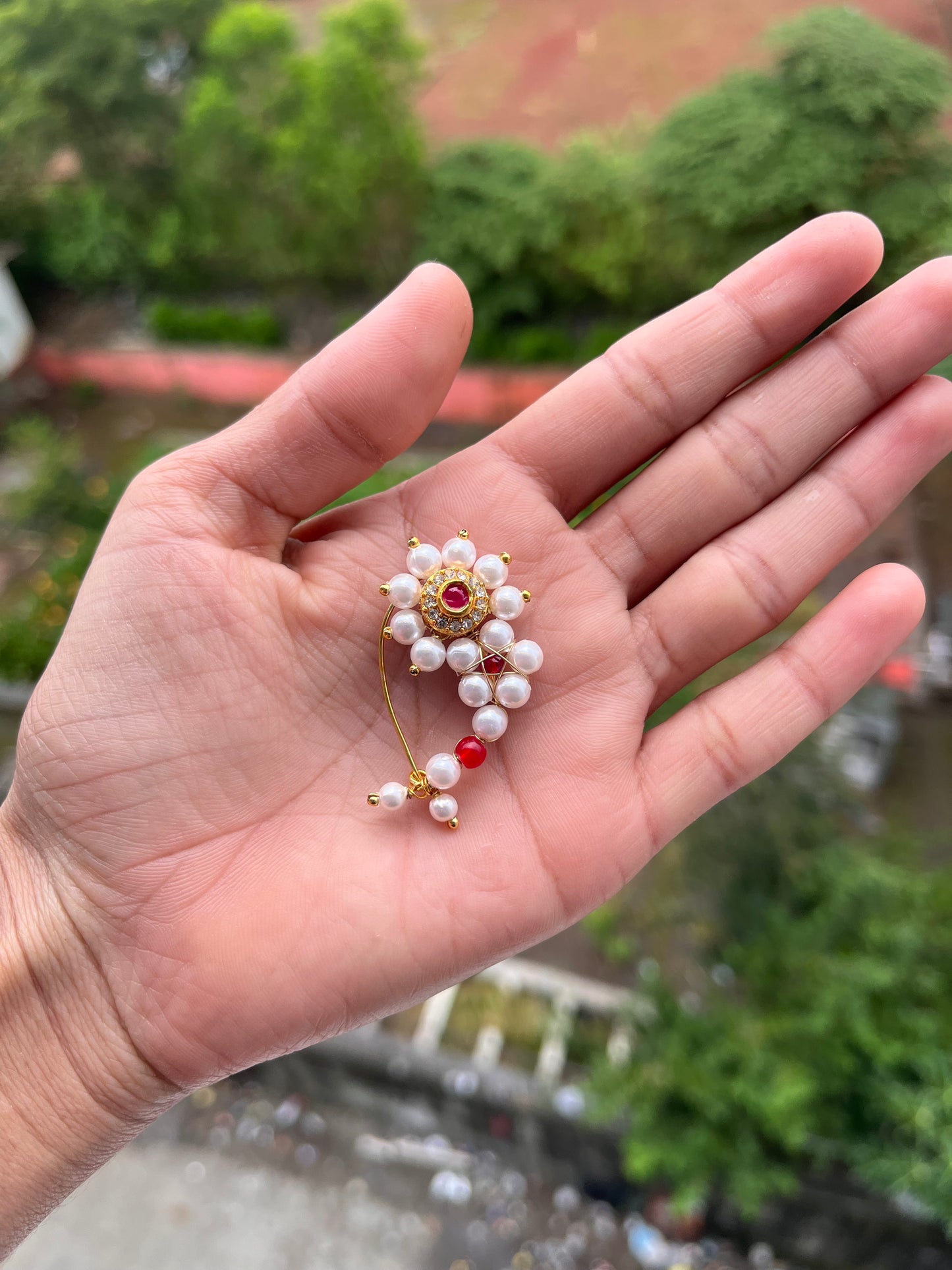 Traditional pearl Nath