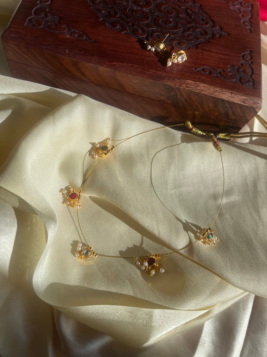 Pachi Kundan invisible necklace
