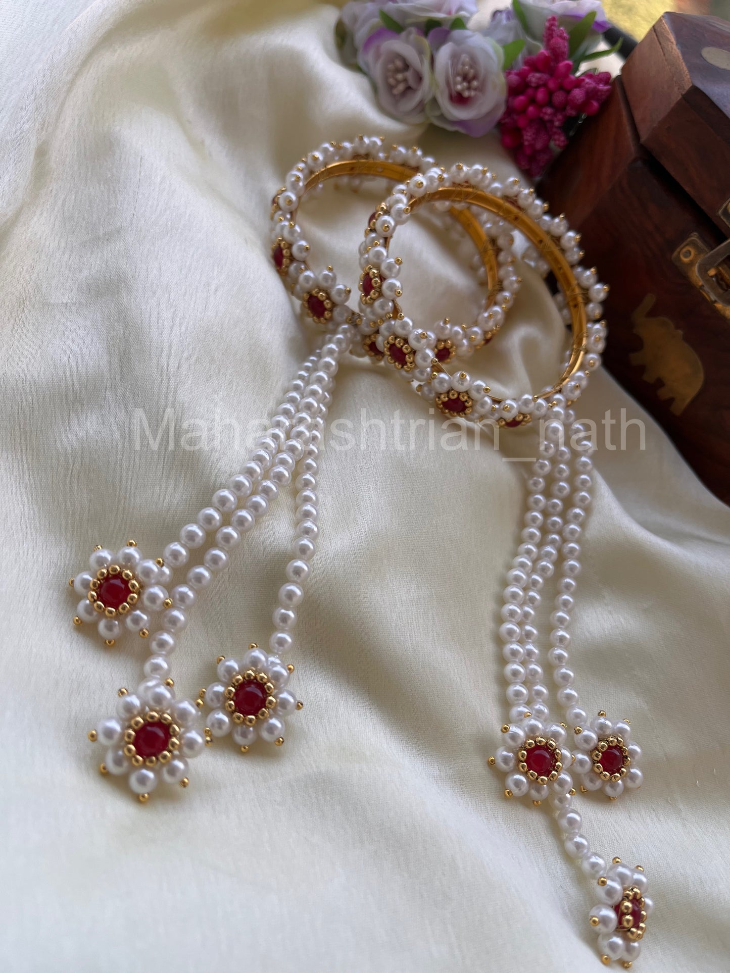Pearl bangles with kalire