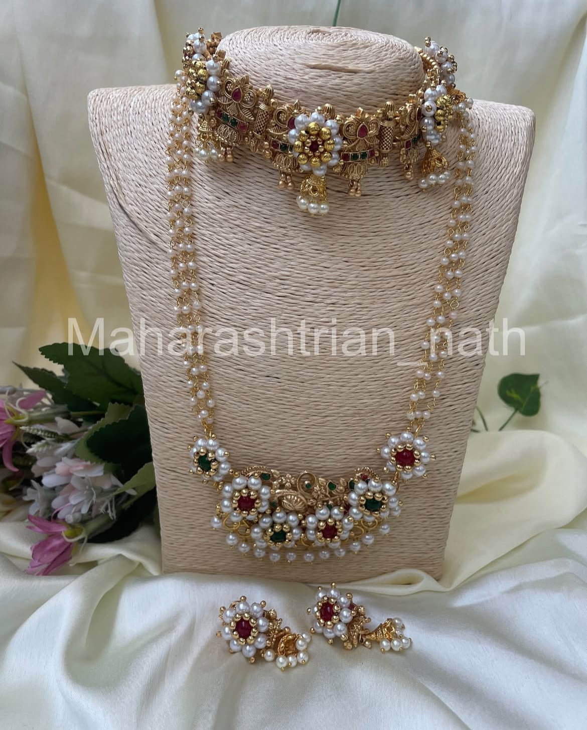 Kirti choker and long necklace combo