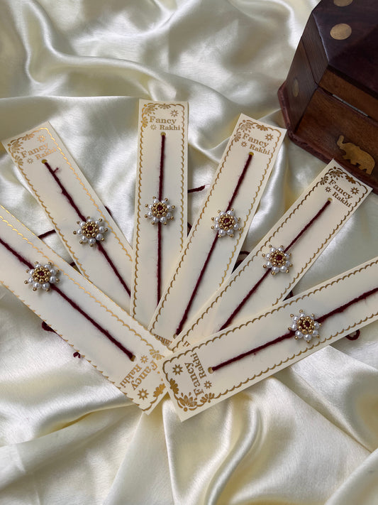 Pearl flower Rakhi ( pack of 6 )