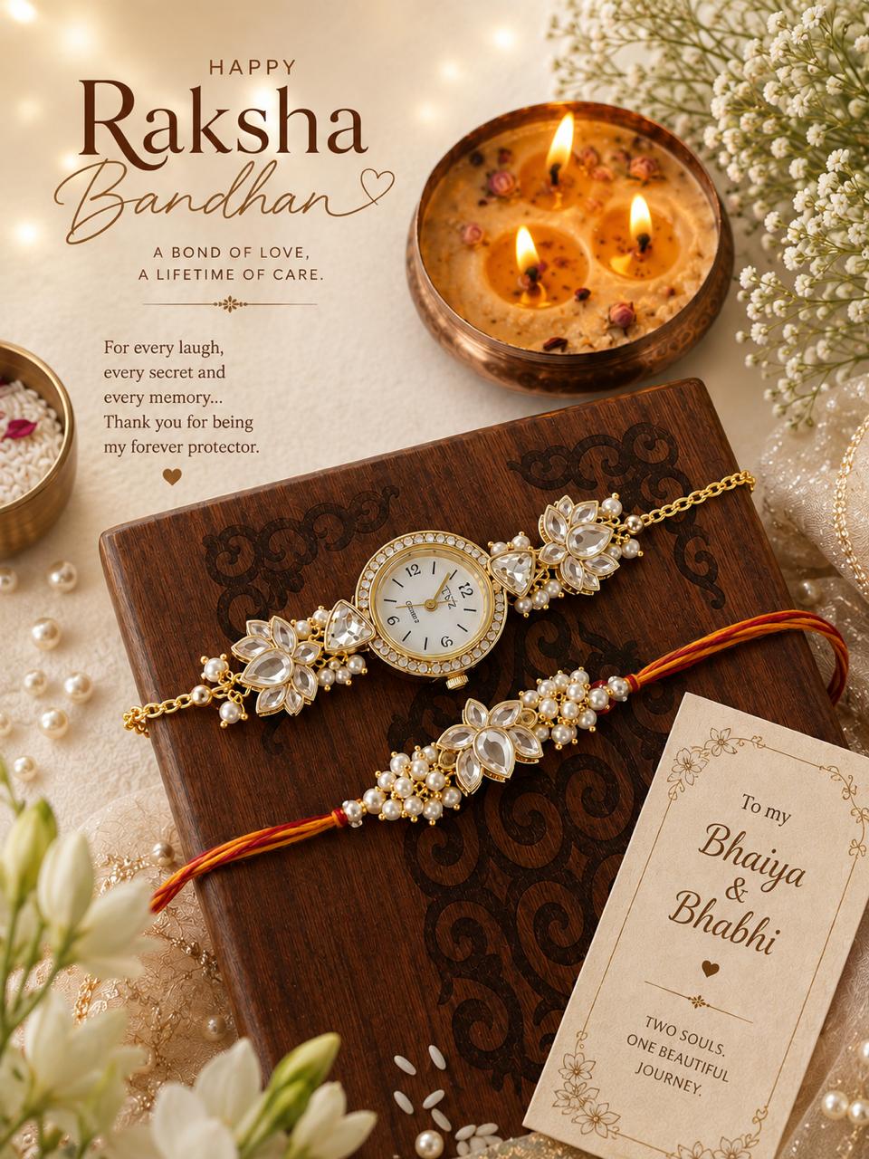 Lotus couple Rakhi