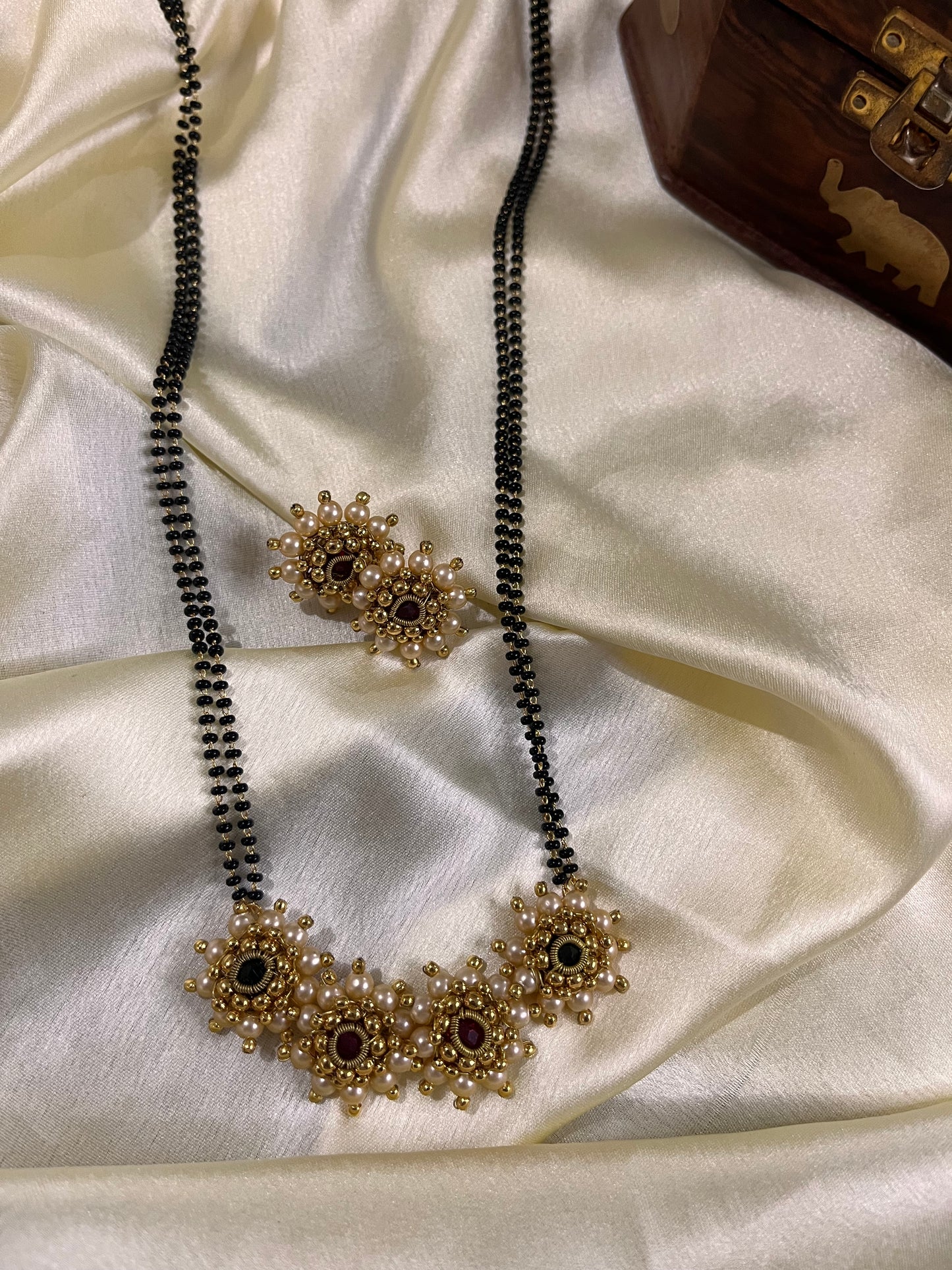 Golden pearl Mangalsutra