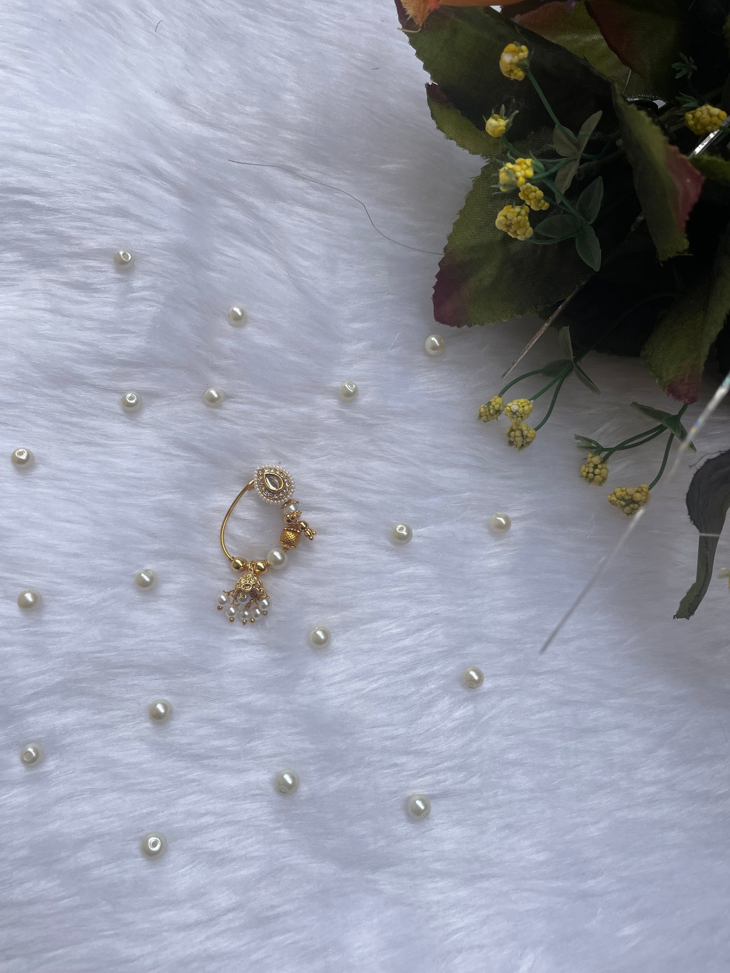 Traditional Kundan zumka Nath