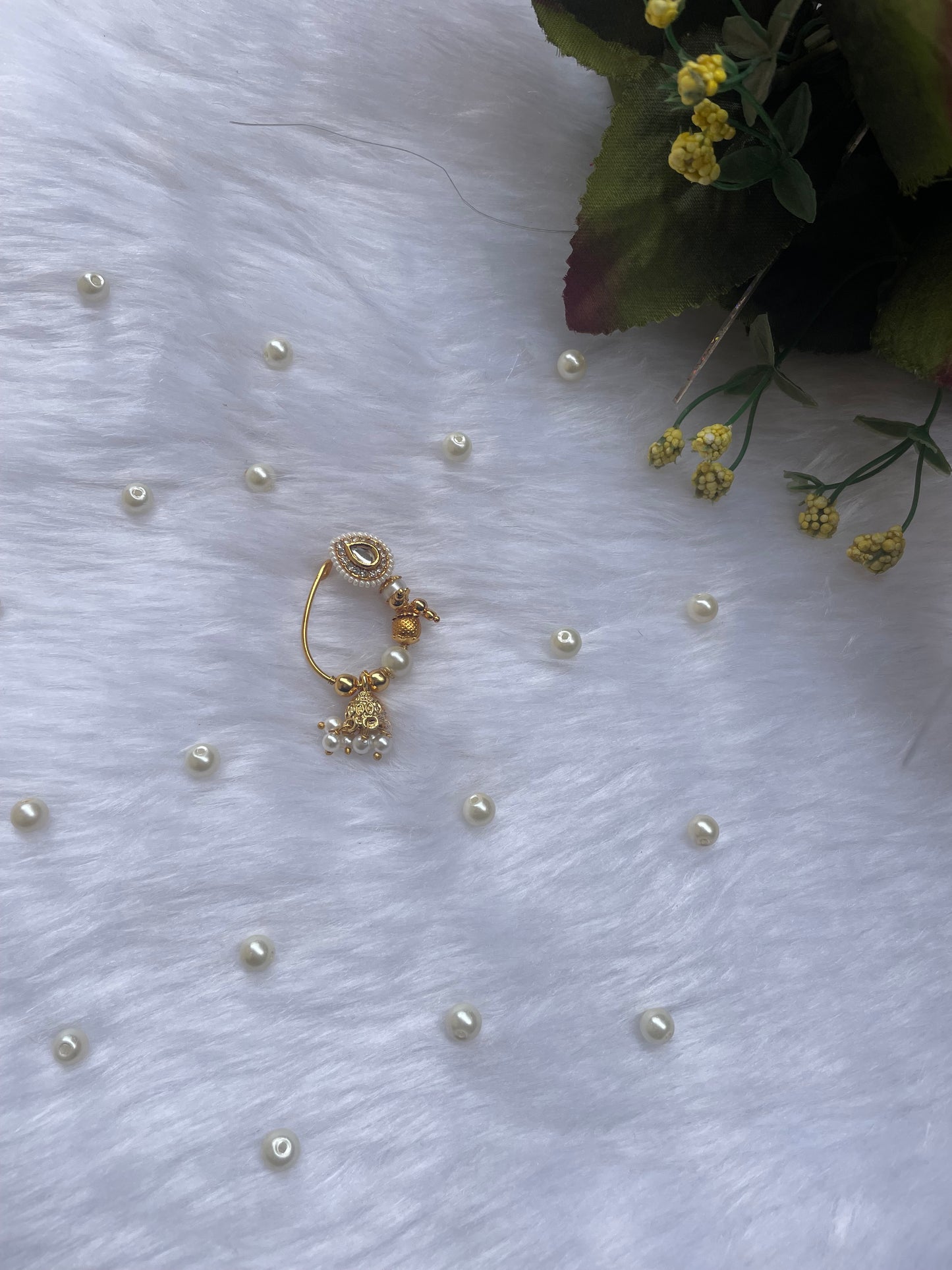 Traditional Kundan zumka Nath