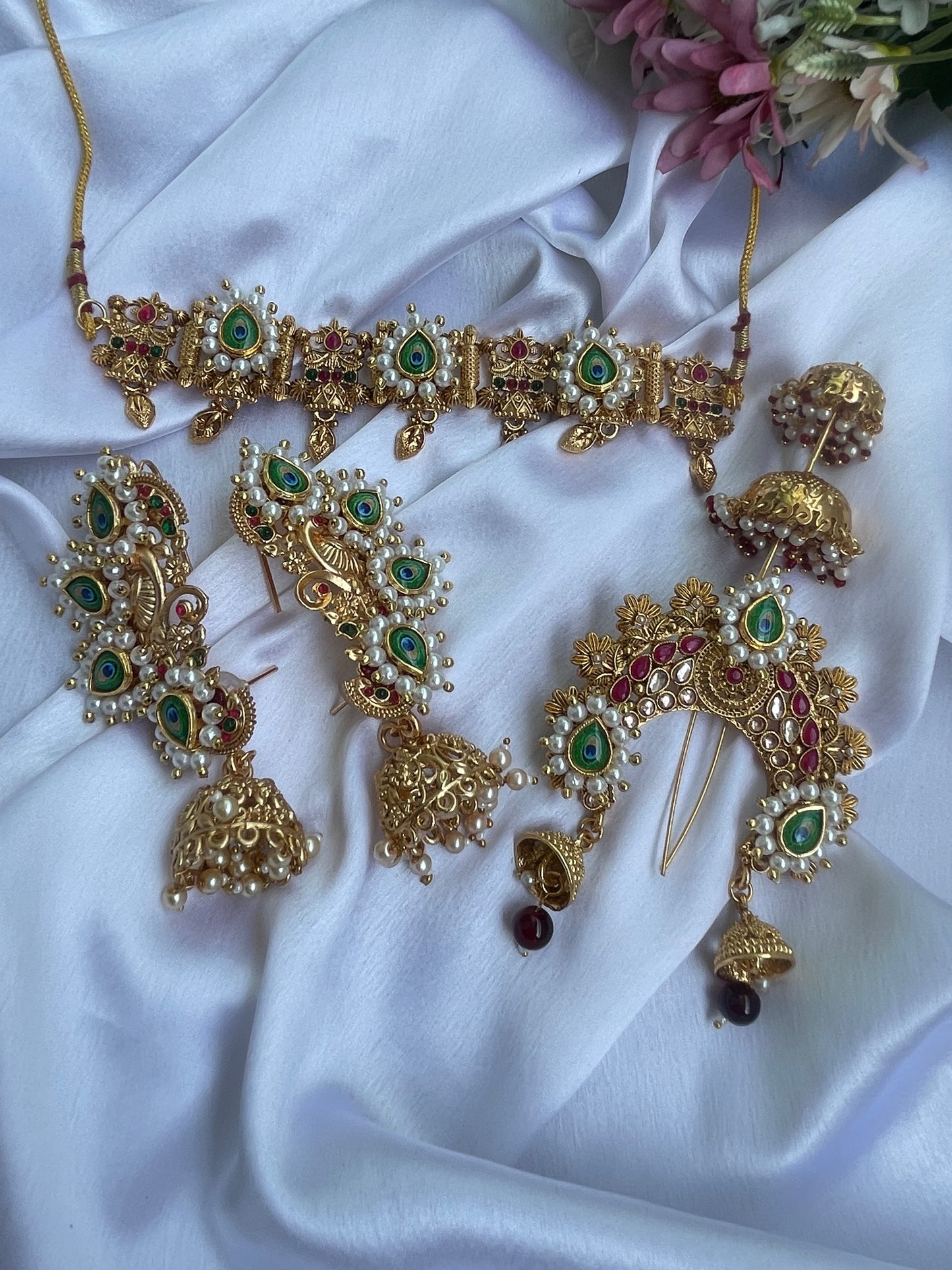 Renuka Jewellery Mayur Combo set
